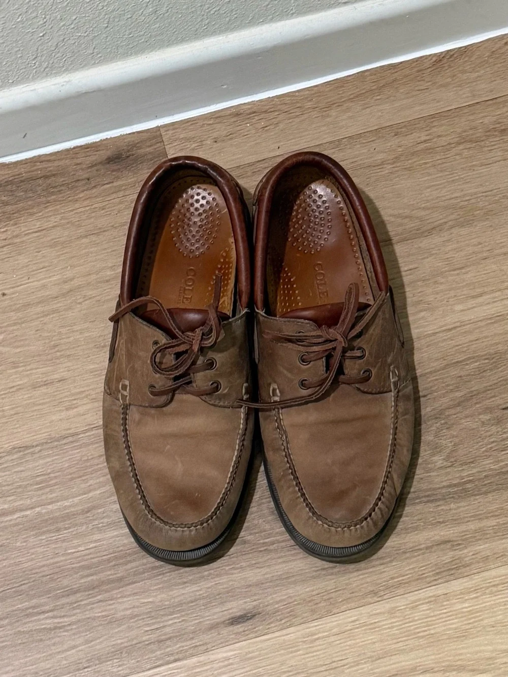 Cole Haan Men’s Brown Leather Boat Shoes Dress Casual Size 13 D Loafers Preppy